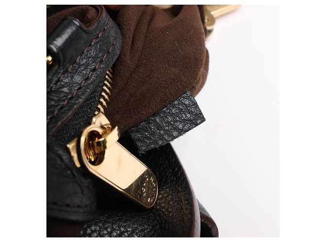 Borsa in pelle Mahina Cirrus PM Louis Vuitton nera M93465 Nero - vista 16