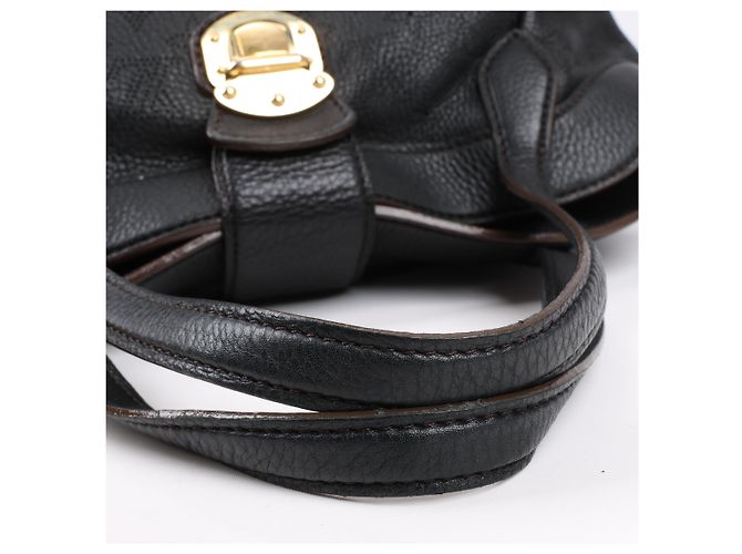 Borsa in pelle Mahina Cirrus PM Louis Vuitton nera M93465 Nero - vista 6