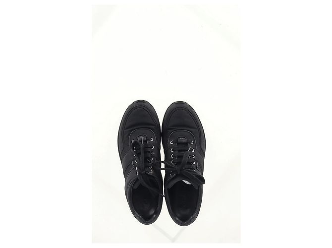 Sneakers Chanel CC Low Top in pelle nera Nero - vista 13