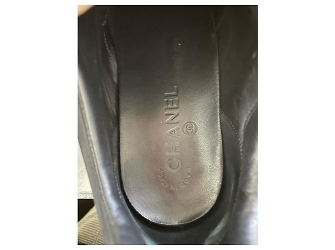 Sneakers Chanel CC Low Top in pelle nera Nero - vista 17