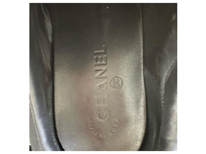 Sneakers Chanel CC Low Top in pelle nera Nero - vista 8