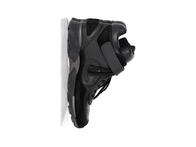 Sneakers alte Chanel CC in pelle nera e camoscio Nero - vista 10