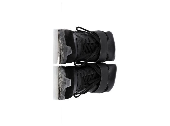 Sneakers alte Chanel CC in pelle nera e camoscio Nero - vista 12