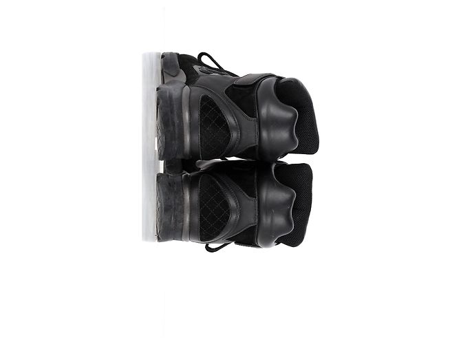 Sneakers alte Chanel CC in pelle nera e camoscio Nero - vista 14