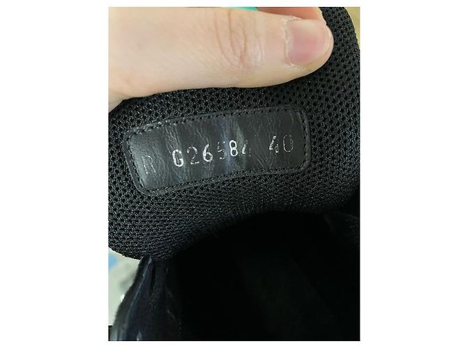 Sneakers alte Chanel CC in pelle nera e camoscio Nero - vista 18