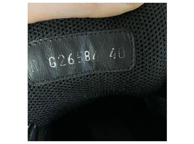 Sneakers alte Chanel CC in pelle nera e camoscio Nero - vista 9