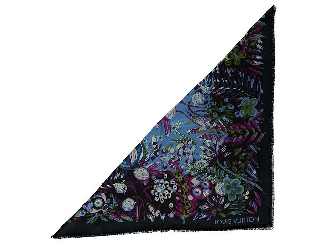 Bufanda de seda floral Louis Vuitton - años 10 Multicolor - vista 3