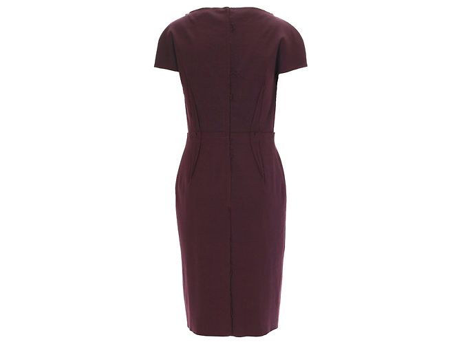 Lanvin Midi Kleid - 10er Jahre Rot Bordeaux - Ansicht 2