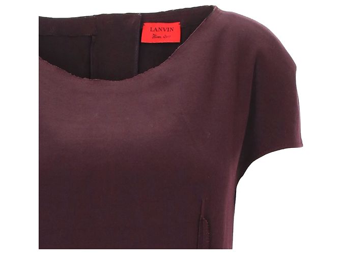 Lanvin Midi Kleid - 10er Jahre Rot Bordeaux - Ansicht 3