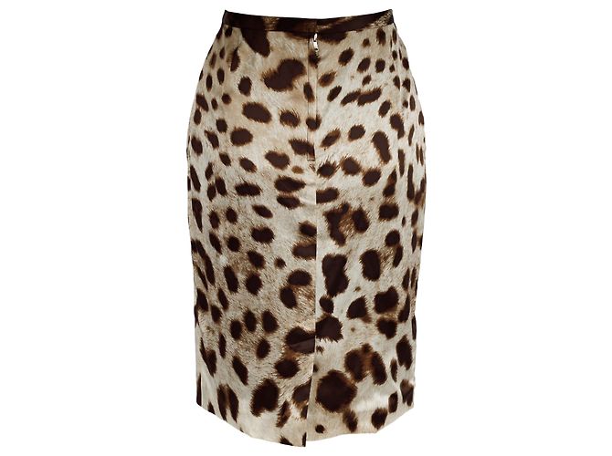 Falda de estampado de leopardo Dolce & Gabbana - años 10 Castaño - vista 2