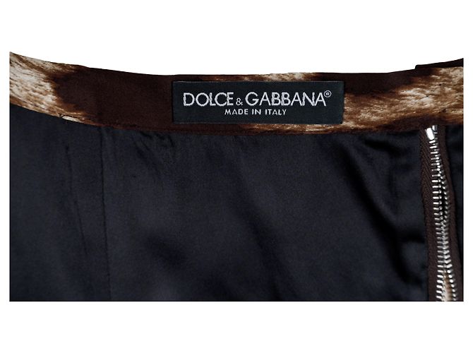 Falda de estampado de leopardo Dolce & Gabbana - años 10 Castaño - vista 3