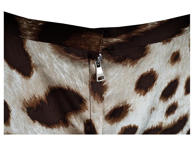 Falda de estampado de leopardo Dolce & Gabbana - años 10 Castaño - vista 4