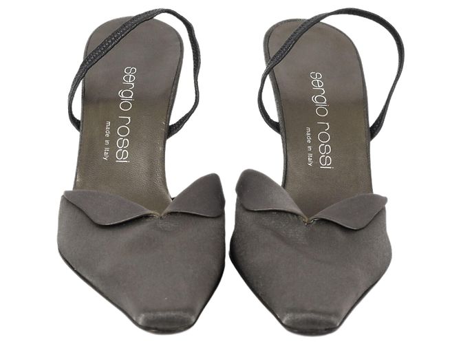 Mule con tacco Slingback Sergio Rossi - anni 2000 Grigio - vista 2
