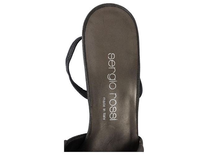 Mule con tacco Slingback Sergio Rossi - anni 2000 Grigio - vista 6