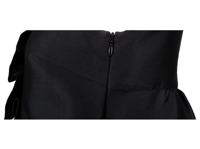 Cocktailkleid Moschino Cheap and Chic mit plissierten Rüschen - 2000er Schwarz - Ansicht 4