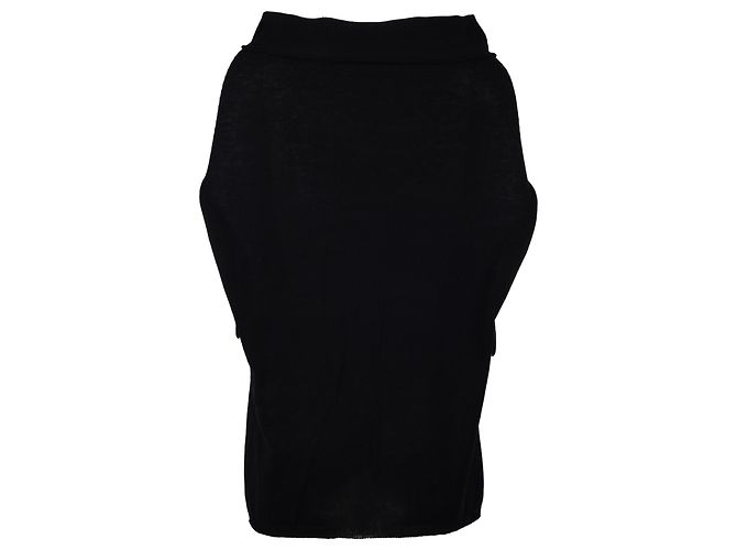 Roberto Collina Long Top - '10s Negro - vista 2