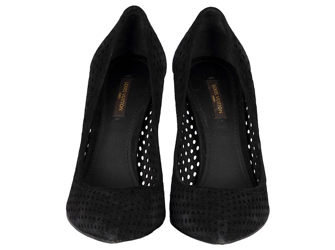 Pumps Eyeline in suede perforato Louis Vuitton - anni '10 Nero - vista 2