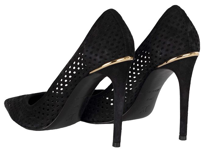 Pumps Eyeline in suede perforato Louis Vuitton - anni '10 Nero - vista 3