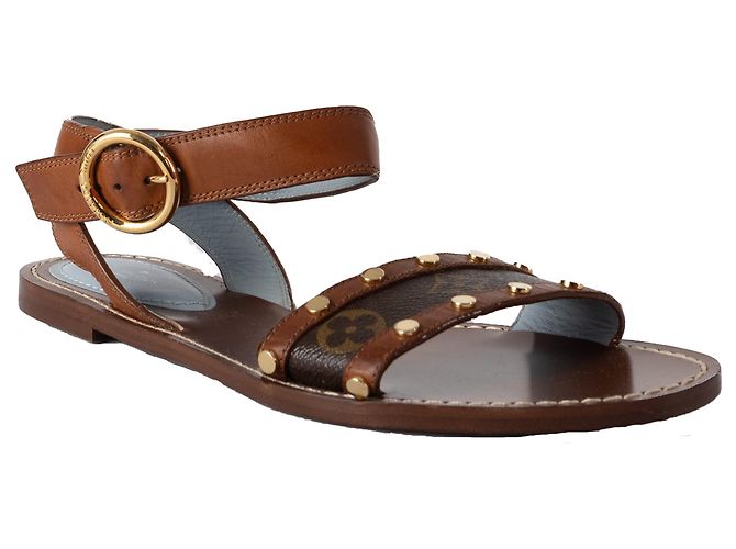 Sandali piatti passeggeri Louis Vuitton - anni '20 Marrone - vista 2