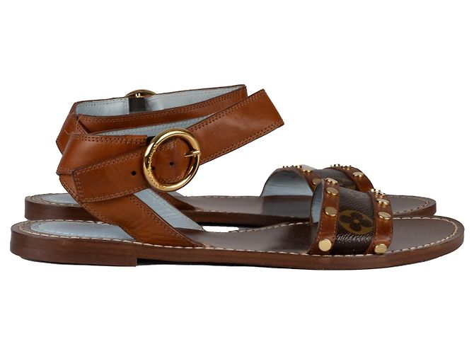 Sandali piatti passeggeri Louis Vuitton - anni '20 Marrone - vista 3