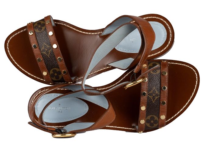 Sandali piatti passeggeri Louis Vuitton - anni '20 Marrone - vista 5