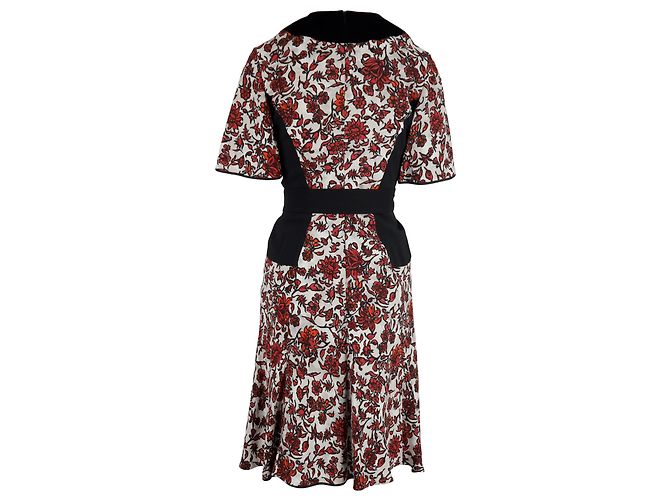 Vestido estampado floral rojo y negro de Louis Vuitton - años 10 Multicolor - vista 3