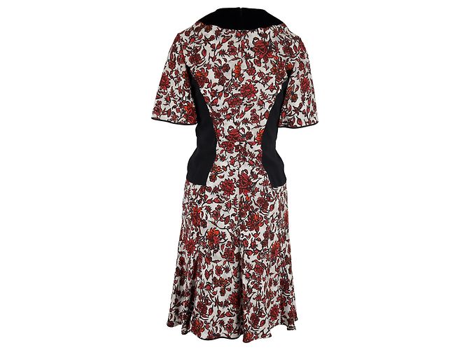 Vestido estampado floral rojo y negro de Louis Vuitton - años 10 Multicolor - vista 5