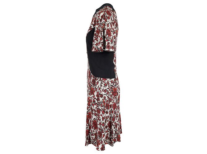 Vestido estampado floral rojo y negro de Louis Vuitton - años 10 Multicolor - vista 6