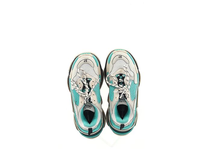 Balenciaga Triple S Sneakers aus türkisem Polyester - Ansicht 10