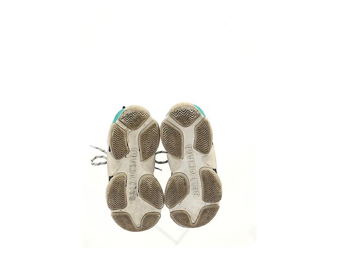 Balenciaga Triple S Sneakers aus türkisem Polyester - Ansicht 14