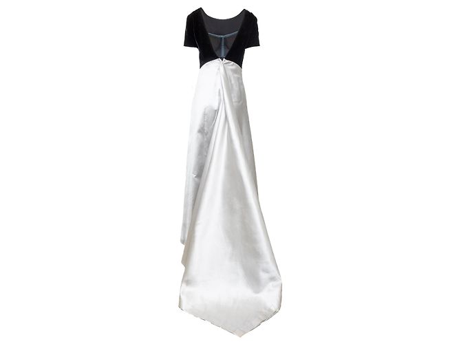 Vestido de terciopelo y seda Gianfranco Ferré - años 90 - vista 3