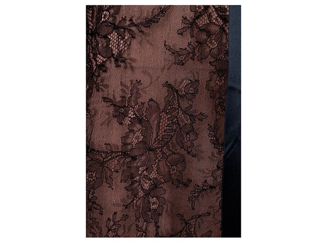 Moschino Spitzenkleid mit rosa Unterhemd - 10er Jahre Schwarz - view 6