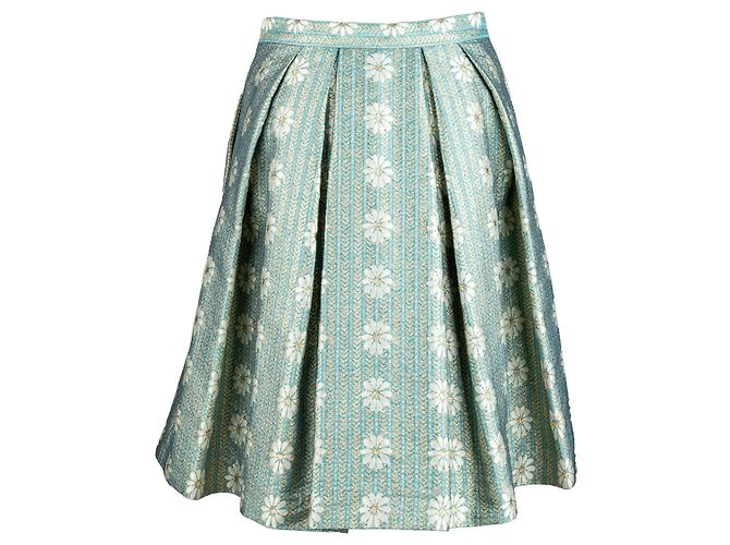 Valentino Garavani Falda mini A-line plisada de jacquard Red Valentino - años 10 Multicolor - vista 3