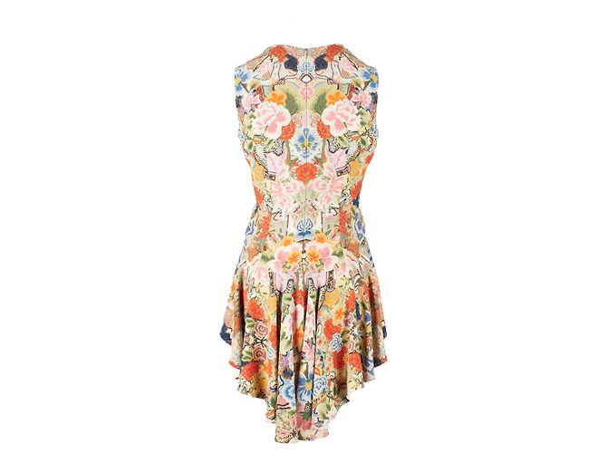 Top peplum floreale caleidoscopio Alexander McQueen - anni '10 Multicolore - vista 2