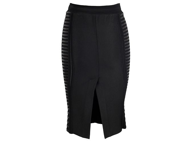 Gonna midi elasticizzata Roberto Cavalli con dettagli foderati - '10s Nero - vista 3