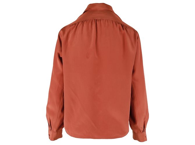 Yves Saint Laurent Rive Gauche Bluse mit Knoten - 2000er Braun - Ansicht 3