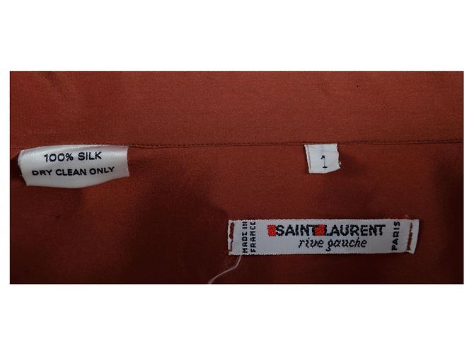 Yves Saint Laurent Rive Gauche Bluse mit Knoten - 2000er Braun - Ansicht 4
