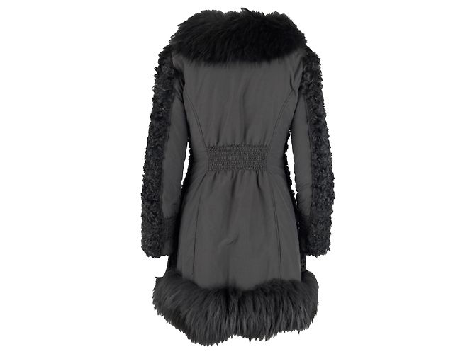 Abrigo de shearling Moschino Cheap and Chic con piel - años 10 Negro - vista 2