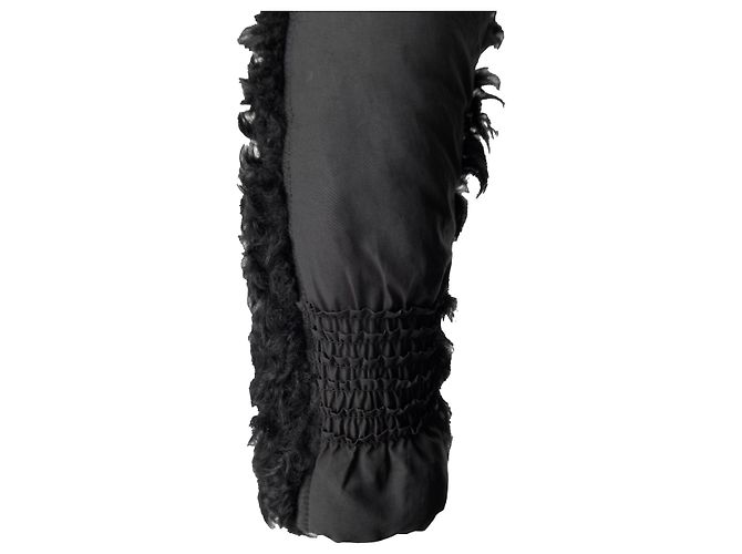 Abrigo de shearling Moschino Cheap and Chic con piel - años 10 Negro - vista 4