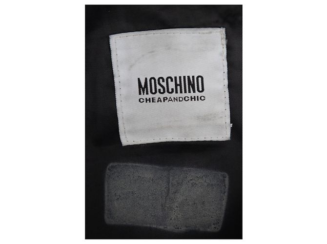Abrigo de shearling Moschino Cheap and Chic con piel - años 10 Negro - vista 5
