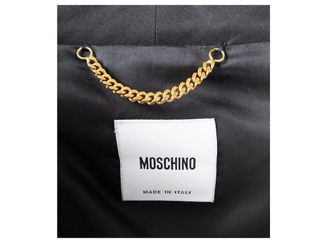 Abrigo vestido de mangas abullonadas Moschino - años 10 Negro - vista 3
