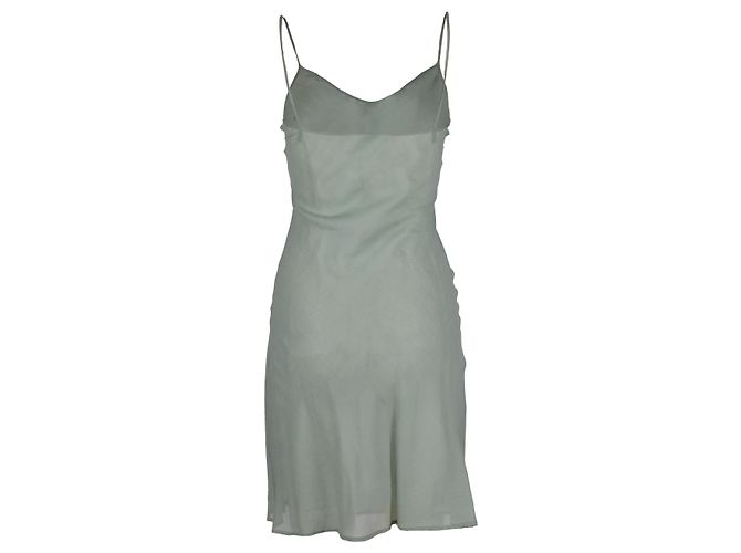 Vestido em jacquard e renda Moschino Cheap and Chic - anos 2000 Azul - vista 5