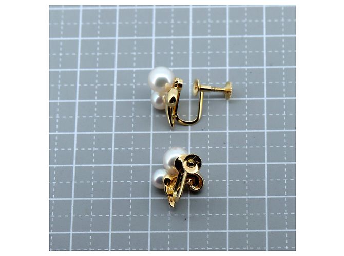 Orecchini in perle Tasaki Au750 D'oro - vista 4