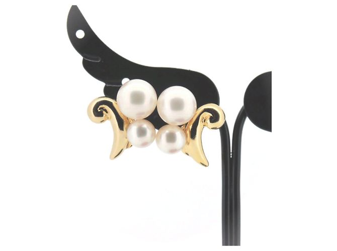 Orecchini in perle Tasaki Au750 D'oro - vista 5