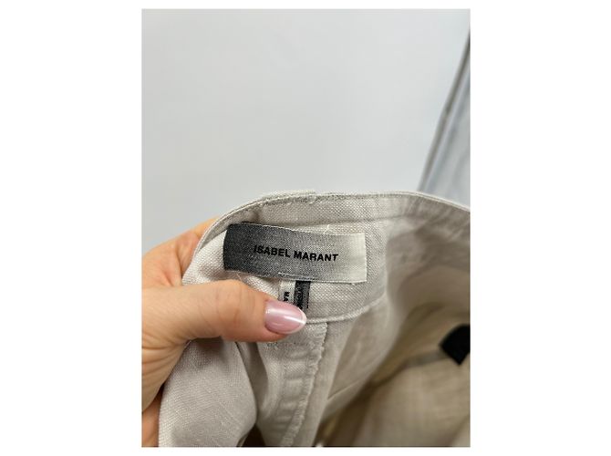 ISABEL MARANT Shorts T.FR 40 Algodón Beige - vista 3