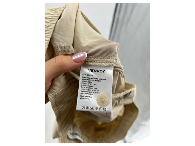 Autre Marque Pantalones Venroy T.International M Algodón Beige - vista 4