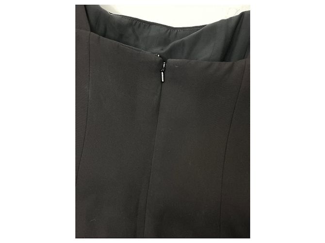 Ralph & Russo Vestido mini de seda negra con mangas abullonadas - talla UK 8 Negro - vista 2