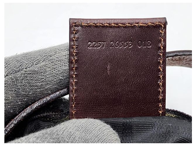 Borsa Baguette Fendi Zucca Zucchino Marrone - vista 10