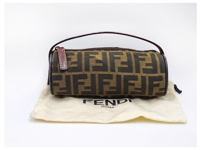 Borsa Baguette Fendi Zucca Zucchino Marrone - vista 2