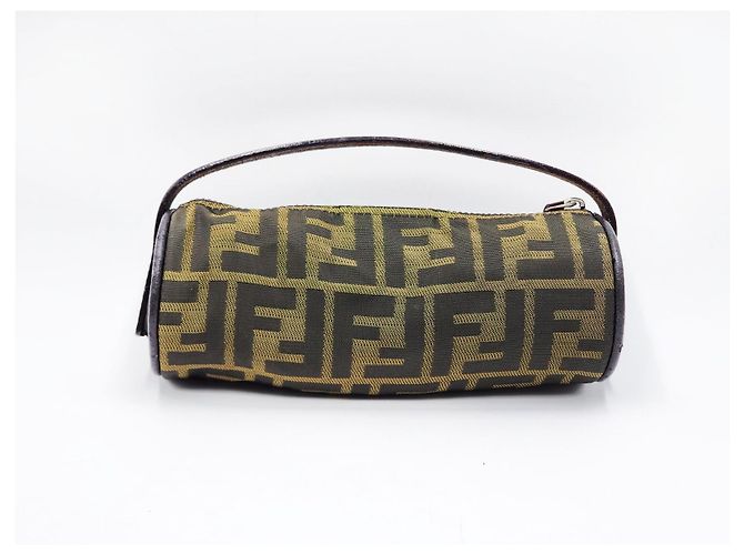Borsa Baguette Fendi Zucca Zucchino Marrone - vista 3
